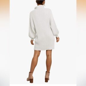 Elegant White Sweater Dress